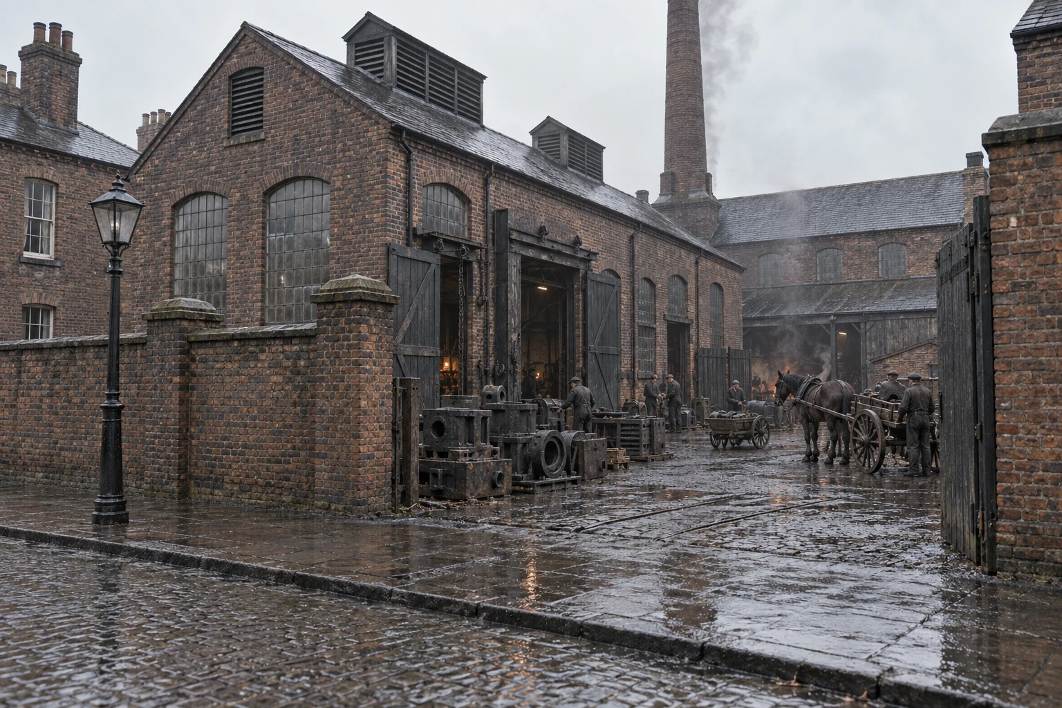 Foundries & Forges, c. 1894; AI-generated historical interpretation set in Britain.