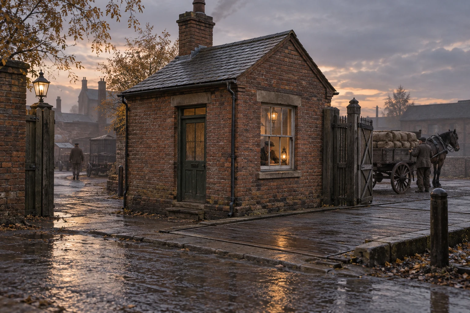 Small Utility Buildings, c. 1903; AI-generated historical interpretation set in Britain.