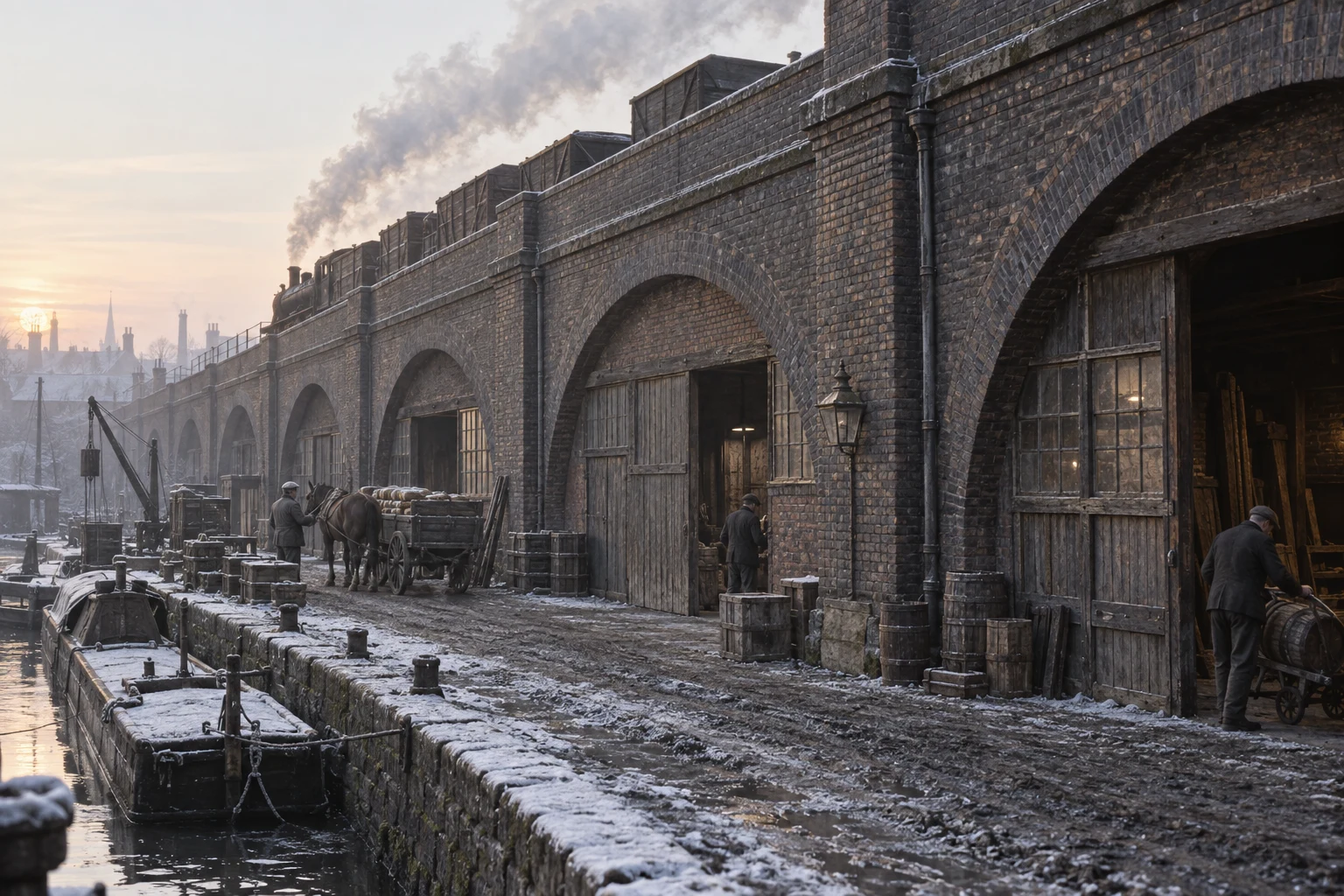 Viaducts & Arches, c. 1904; AI-generated historical interpretation set in Britain.