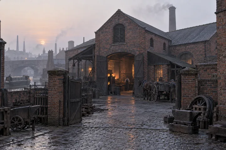 Foundries & Forges, c. 1898; AI-generated historical interpretation set in Britain.