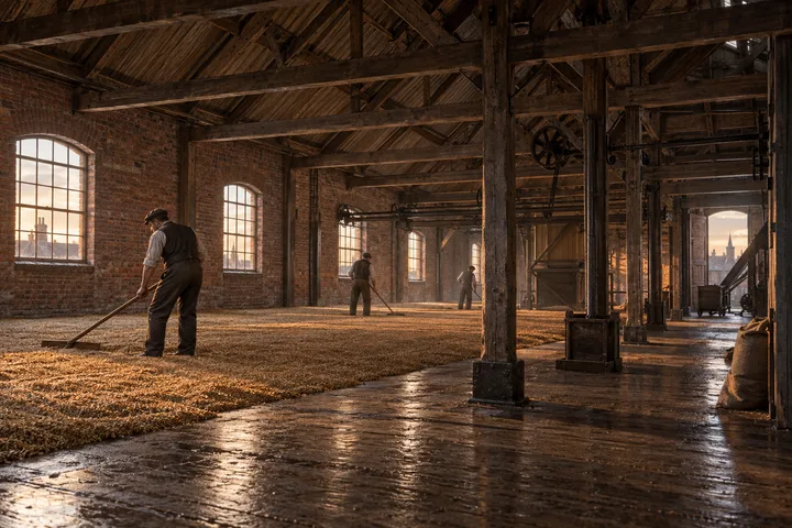 Industrial Interiors, c. 1892; AI-generated historical interpretation set in Britain.