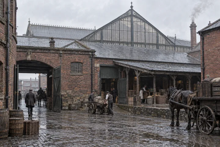 Markets, c. 1892; AI-generated historical interpretation set in Britain.