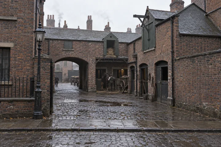 Mews & Service Yards, c. 1900; AI-generated historical interpretation set in Britain.