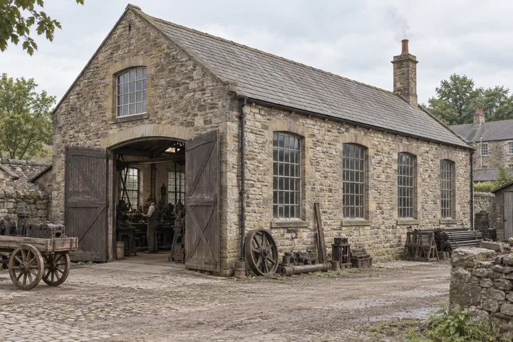 Workshops, c. 1892; AI-generated historical interpretation set in Britain.